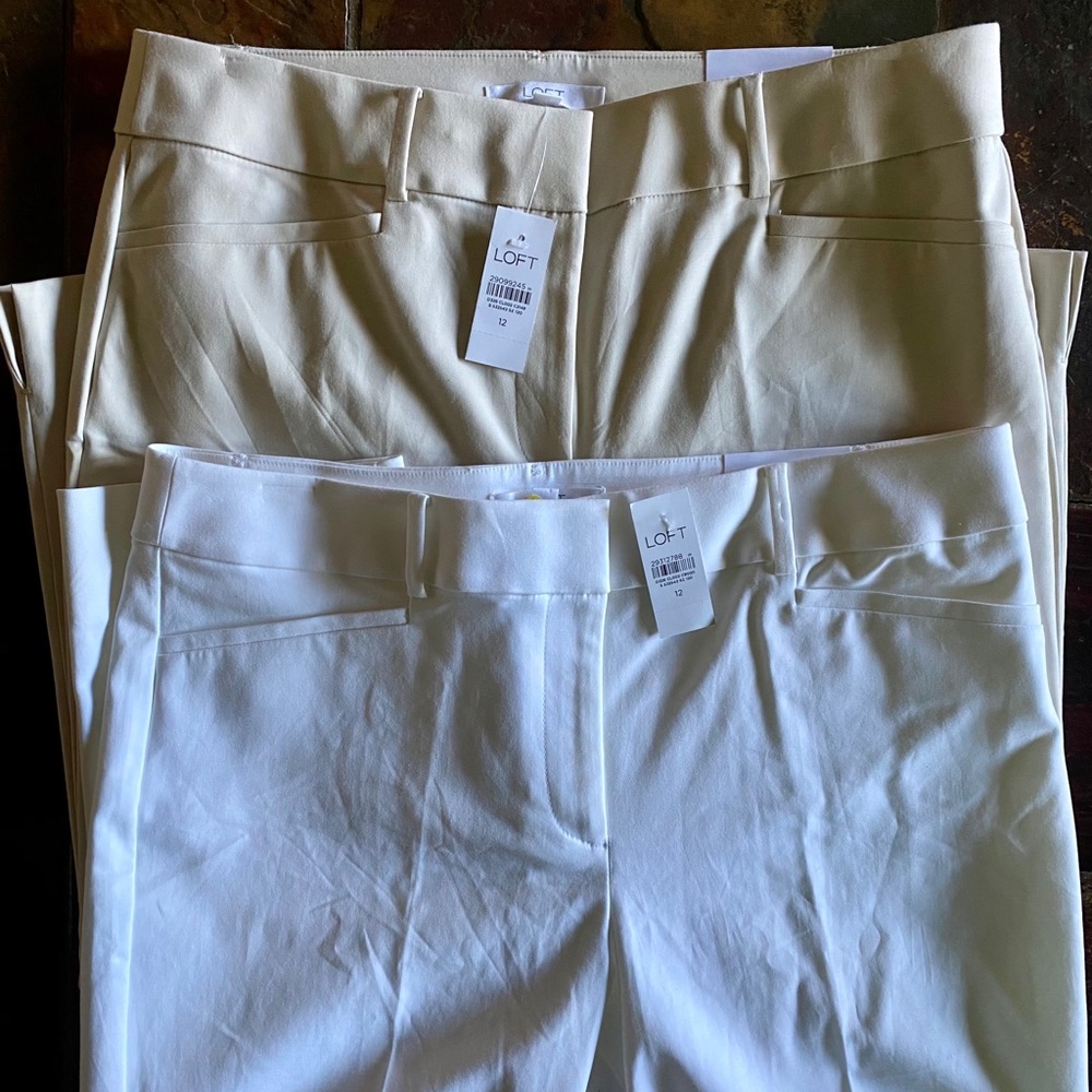 LOFT-Bundle-The Riviera Cropped Curvy Pants-NWT